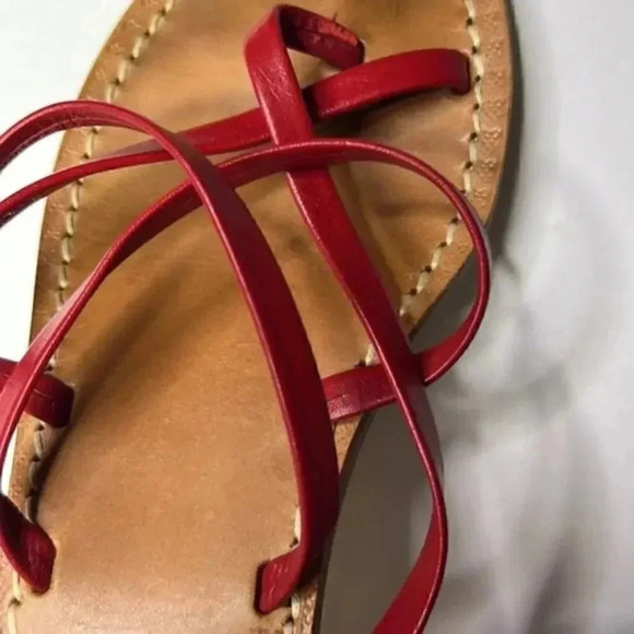 Corium Sorrento red leather sandals size 37 - Picture 5 of 5